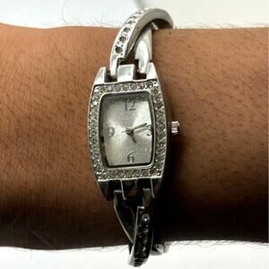 Silver Crystal Watch